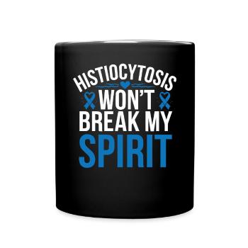 Histiocytosis Awareness Blood Disease Blue Ribbon - Full Colour Mug - black - Front