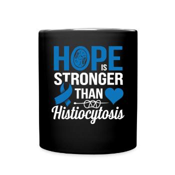 Histiocytosis Awareness Blood Disease Blue Ribbon - Full Colour Mug - black - Front