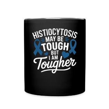 Histiocytosis Awareness Blood Disease Blue Ribbon - Full Colour Mug - black - Front