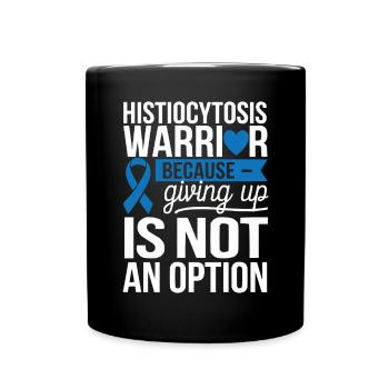 Histiocytosis Awareness Blood Disease Blue Ribbon - Full Colour Mug - black - Front