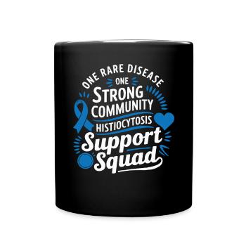 Histiocytosis Awareness Blood Disease Blue Ribbon - Full Colour Mug - black - Front