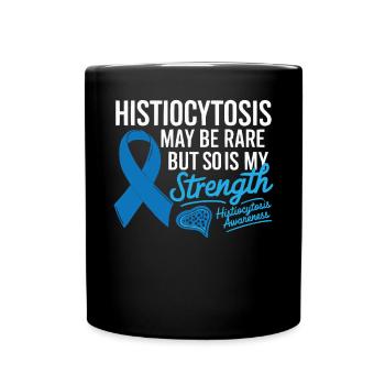 Histiocytosis Awareness Blood Disease Blue Ribbon - Full Colour Mug - black - Front