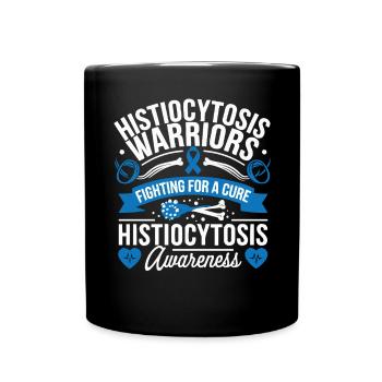 Histiocytosis Awareness Blood Disease Blue Ribbon - Full Colour Mug - black - Front
