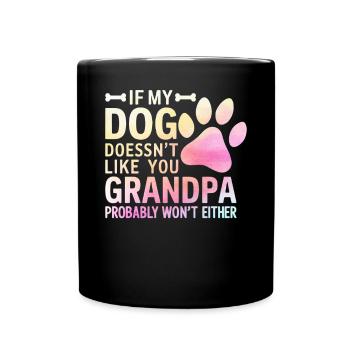 Cadeaux de grand-père chien - Mug uni - noir - Devant