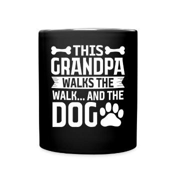 Cadeaux de grand-père chien - Mug uni - noir - Devant