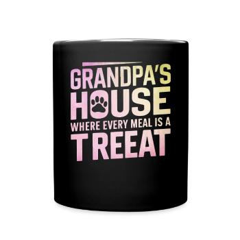 Cadeaux de grand-père chien - Mug uni - noir - Devant