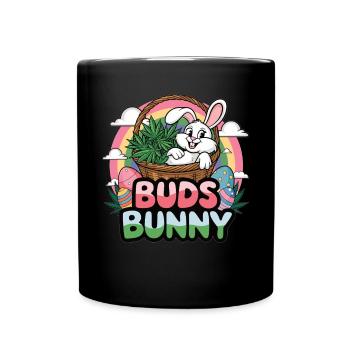 Buds Bunny – Lustiges Osterdesign für Erwachsene - Tasse einfarbig - Schwarz - Vorne