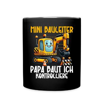 Enfants Chef de chantier Chef de projet Entrepreneur - Mug uni - noir - Devant