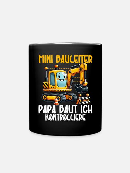 Kinder Bauleiter Projektleiter Bauunternehmer - Tasse einfarbig - Schwarz