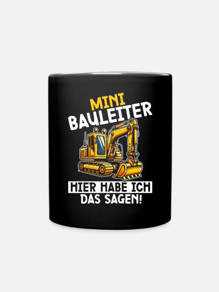 Kinder Bauleiter Projektleiter Bauunternehmer - Tasse einfarbig - Schwarz