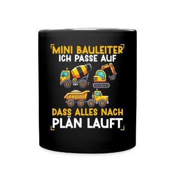 Enfants Chef de chantier Chef de projet Entrepreneur - Mug uni - noir - Devant