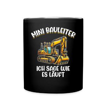 Enfants Chef de chantier Chef de projet Entrepreneur - Mug uni - noir - Devant