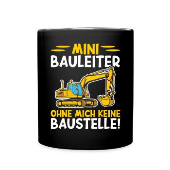 Enfants Chef de chantier Chef de projet Entrepreneur - Mug uni - noir - Devant