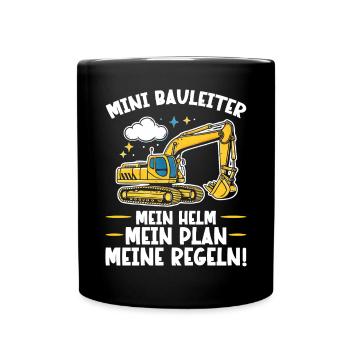 Enfants Chef de chantier Chef de projet Entrepreneur - Mug uni - noir - Devant