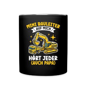 Enfants Chef de chantier Chef de projet Entrepreneur - Mug uni - noir - Devant