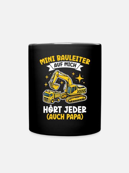 Kinder Bauleiter Projektleiter Bauunternehmer - Tasse einfarbig - Schwarz
