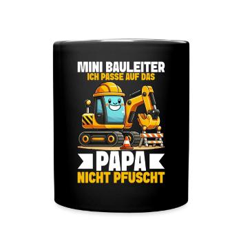 Enfants Chef de chantier Chef de projet Entrepreneur - Mug uni - noir - Devant