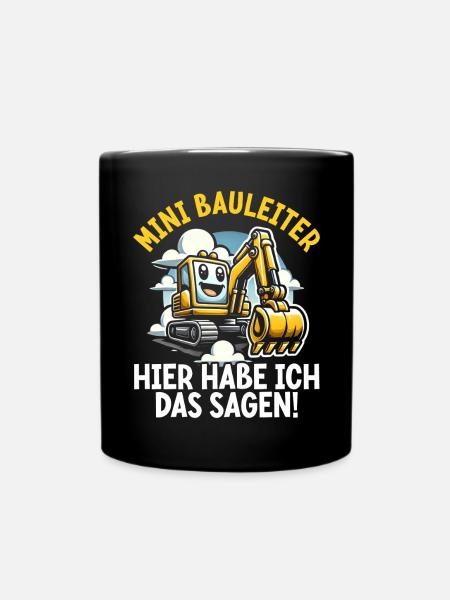 Kinder Bauleiter Projektleiter Bauunternehmer - Tasse einfarbig - Schwarz