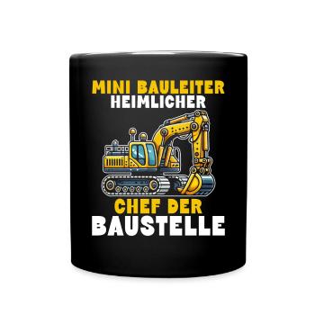 Enfants Chef de chantier Chef de projet Entrepreneur - Mug uni - noir - Devant