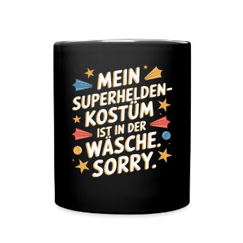 Le costume de super-héros est dans la blanchisserie Carnaval Cologne - Mug uni - noir - Devant