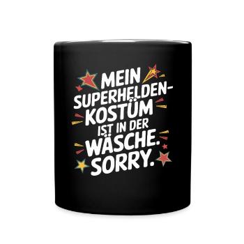 Le costume de super-héros est dans la blanchisserie Carnaval Cologne - Mug uni - noir - Devant