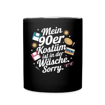Mon costume des années 90 dans la soirée à thème de la lingerie - Mug uni - noir - Devant
