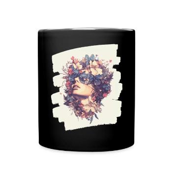 Spring Spring Beginning Flowers - Full Colour Mug - black - Front