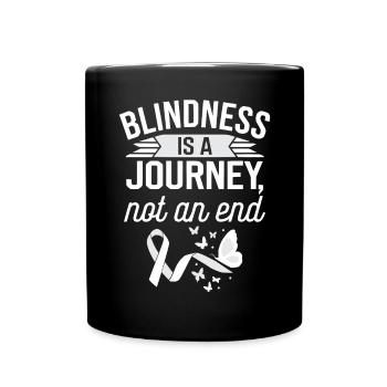 Sensibilisation à la cécité Personnes aveugles malvoyantes - Mug uni - noir - Devant