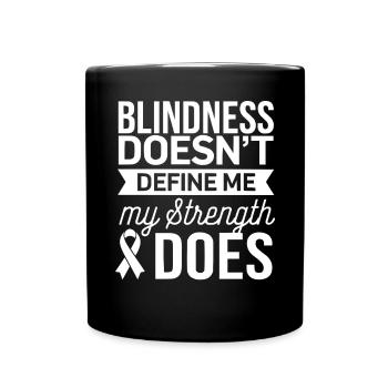 Sensibilisation à la cécité Personnes aveugles malvoyantes - Mug uni - noir - Devant