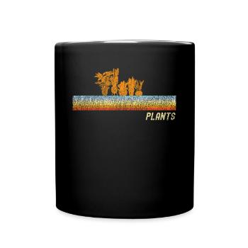 Amoureux des plantes jardinage rétro - Mug uni - noir - Devant