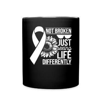Sensibilisation à la cécité Personnes aveugles malvoyantes - Mug uni - noir - Devant