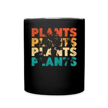 Amoureux des plantes jardinage rétro - Mug uni - noir - Devant