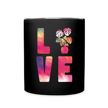 Plant Lover Gardening Monstera - Tasse einfarbig - Schwarz - Vorne