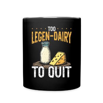 Lactose tolerant Milk lovers Cheese lovers - Full Colour Mug - black - Front