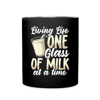 Lactose tolerant Milk lovers Cheese lovers - Full Colour Mug - black - Front
