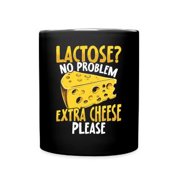 Lactose tolerant Milk lovers Cheese lovers - Full Colour Mug - black - Front