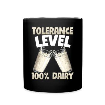 Lactose tolerant Milk lovers Cheese lovers - Full Colour Mug - black - Front