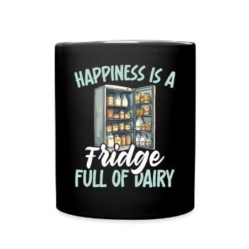 Lactose tolerant Milk lovers Cheese lovers - Full Colour Mug - black - Front