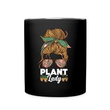 Amateur de plantes Jardinier Plante Dame - Mug uni - noir - Devant