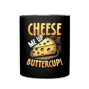 Lactose tolerant Milk lovers Cheese lovers - Full Colour Mug - black - Front