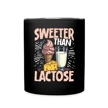 Lactose tolerant Milk lovers Cheese lovers - Full Colour Mug - black - Front