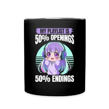 Anime & Music Kawaii - Full Colour Mug - black - Front