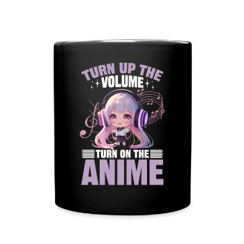 Anime & Music Kawaii - Full Colour Mug - black - Front