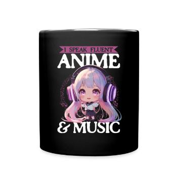 Anime & Music Kawaii - Full Colour Mug - black - Front