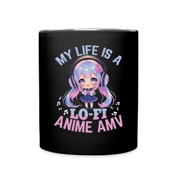 Anime & Music Kawaii - Full Colour Mug - black - Front