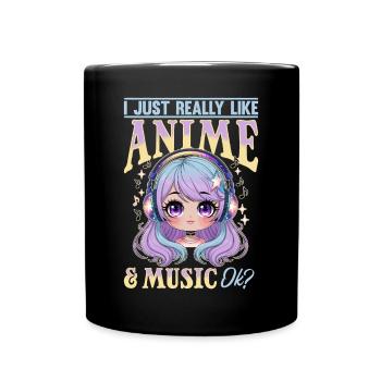 Anime & Music Kawaii - Full Colour Mug - black - Front
