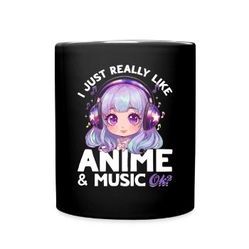 Anime & Music Kawaii - Full Colour Mug - black - Front