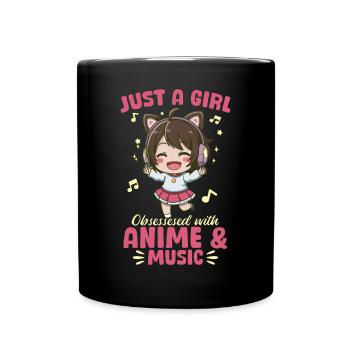 Anime & Music Kawaii - Full Colour Mug - black - Front