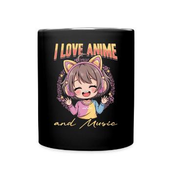 Anime & Music Kawaii - Full Colour Mug - black - Front