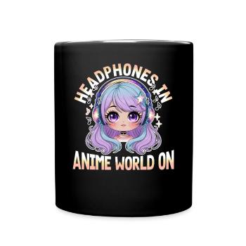 Anime & Music Kawaii - Full Colour Mug - black - Front